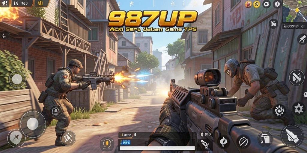 Gameplay mendebarkan dari 987UP dengan aksi taktis yang seru.
