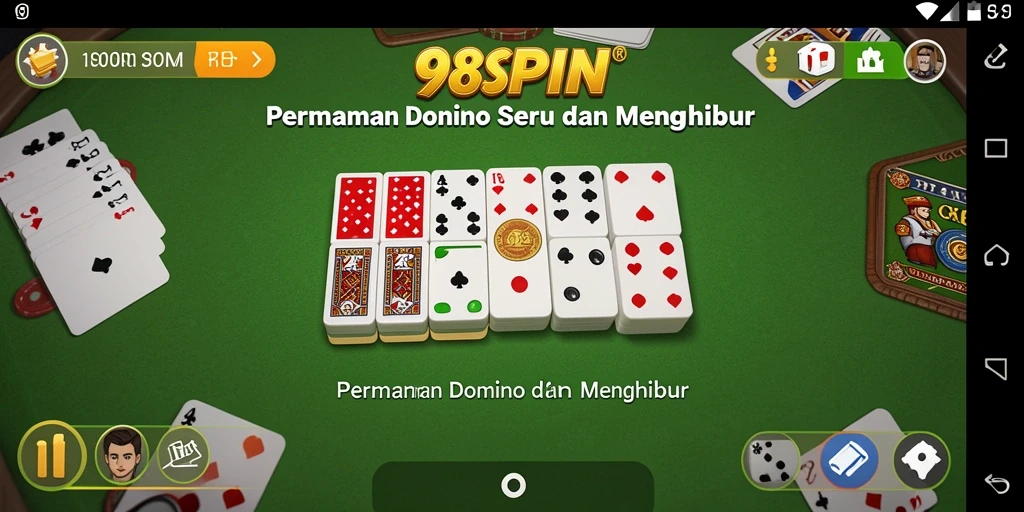 Screenshot gameplay 98SPIN menampilkan keseruan bermain Domino.