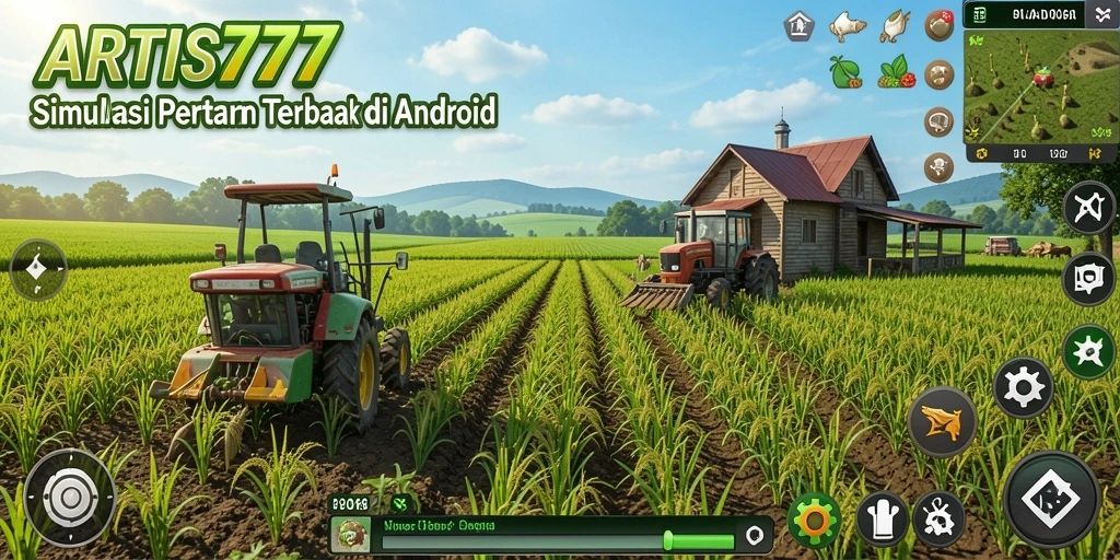 Tampilan gameplay pertanian yang menarik dan interaktif.