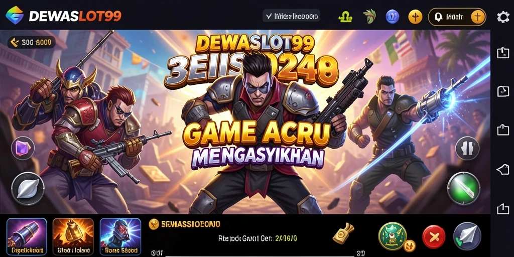 Tampilan seru gameplay DEWASLOT99 dengan aksi mendebarkan.