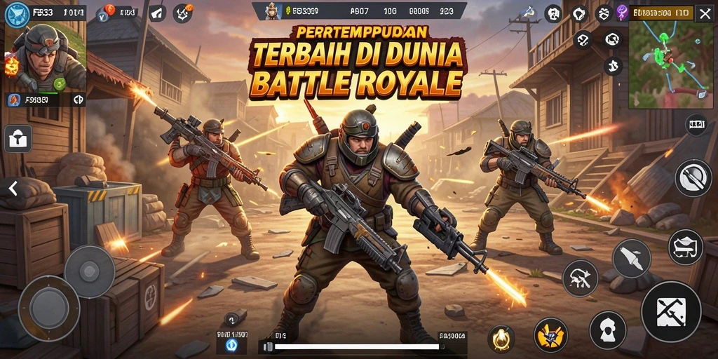Screenshot FB333 menampilkan aksi seru di arena Battle Royale.