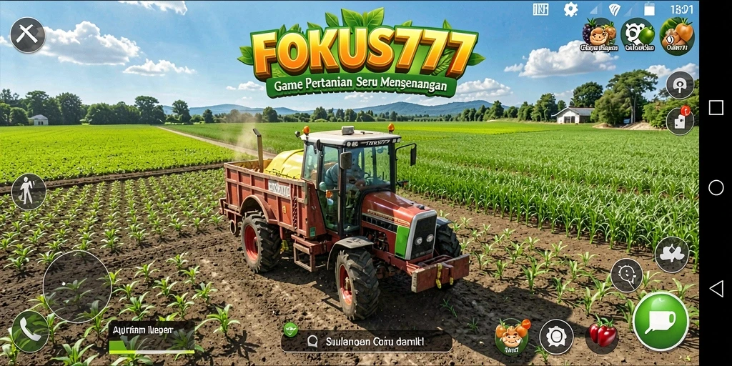 Tangkapan layar FOKUS777 menampilkan gameplay yang menarik di ladang pertanian.