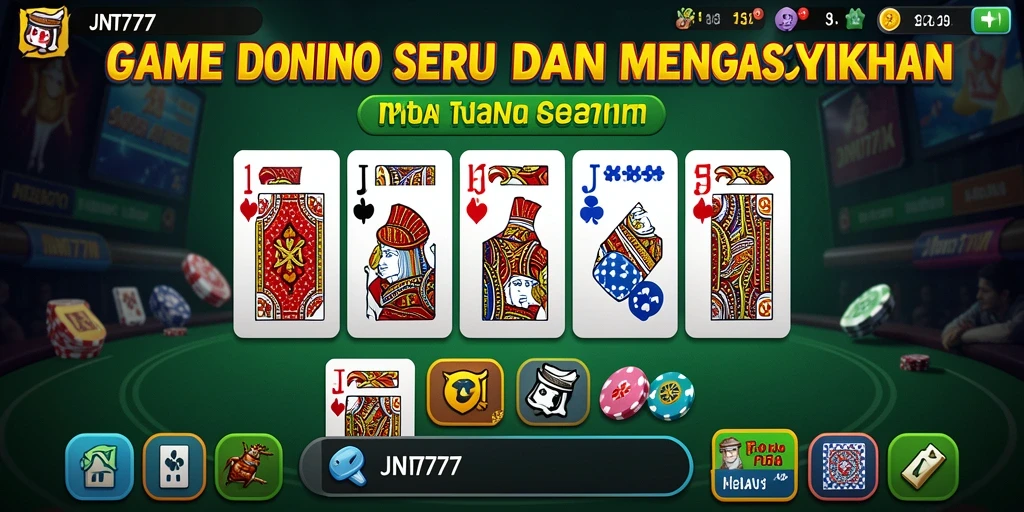 Screenshot gameplay JNT777 yang menunjukkan serunya permainan Domino.