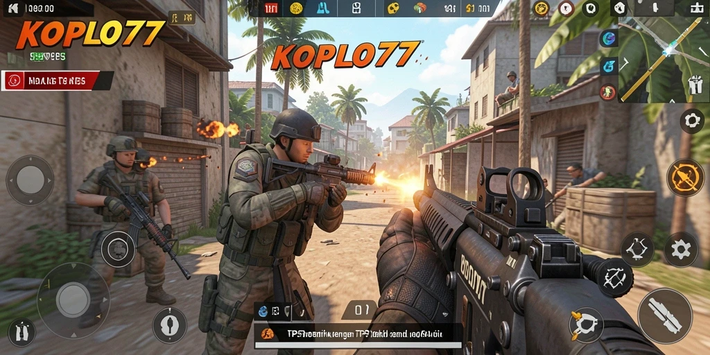 Tampilan gameplay seru dalam TPS KOPLO77 yang mendebarkan.