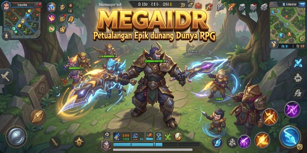 Tampilan gameplay epik di dunia RPG yang memukau.