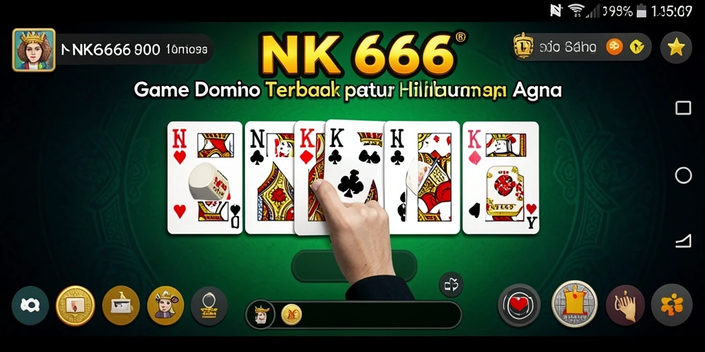 Gameplay seru NK666 dengan visual menawan di dalam papan Domino.