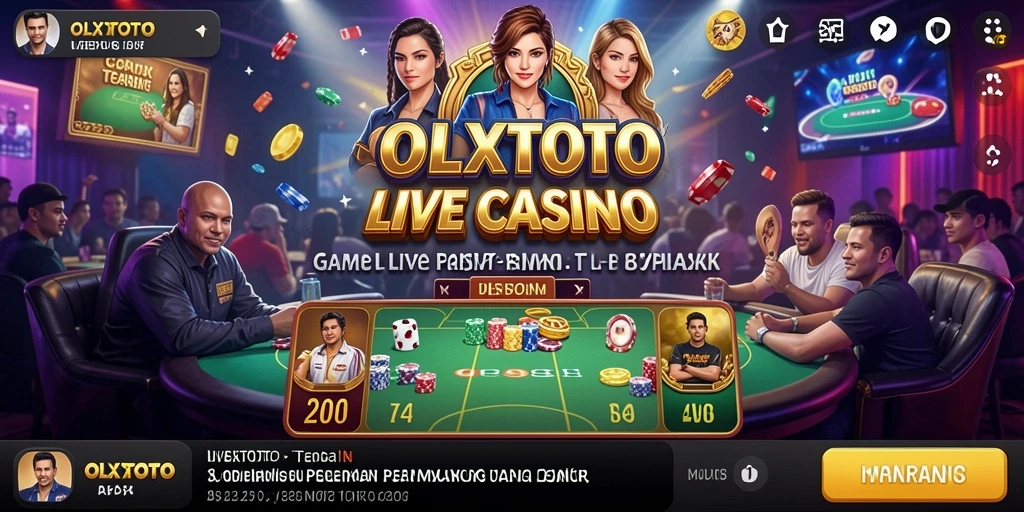 Tampilan gameplay Live Casino yang menegangkan di OLXTOTO.