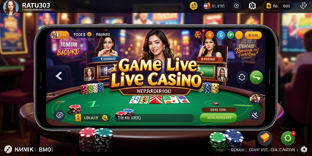 Screenshot gameplay Live Casino RATU303 yang seru dan interaktif.