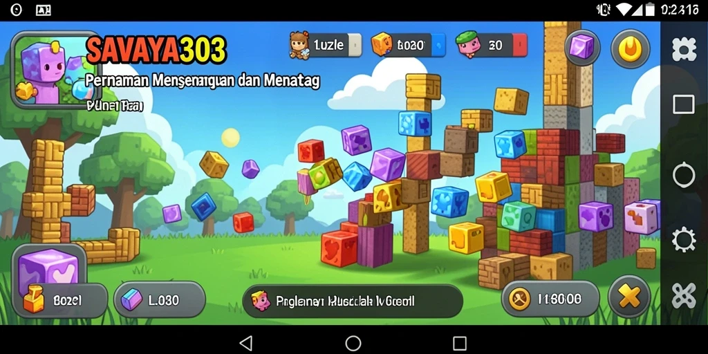 Tampilan gameplay dari SAVAYA303 yang penuh warna dan menantang.