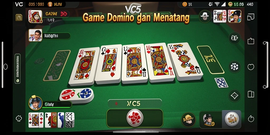 Tampilan gameplay seru di VC5 dengan berbagai mode permainan Domino.
