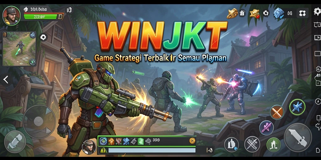 Tampilan gameplay WINJKT dengan berbagai strategi yang dinamis.