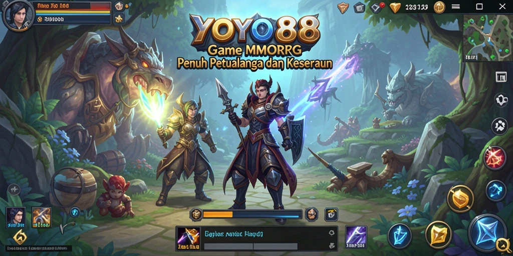 Screenshots dinamis dari gameplay mengasyikkan di YOYO88 MMORPG.